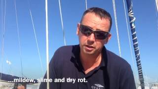 Teak Deck Maintenance using Boracol Video 68  Sailing Britican [upl. by Nodnrb]