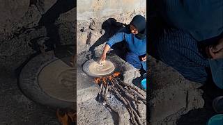 How to bake fire bread according to nomadic customs and culture 🔥 ❤️ [upl. by Anurb259]