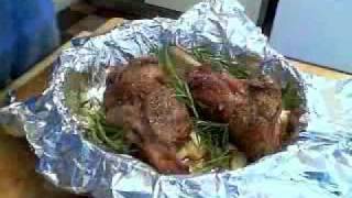 Slow Roasted Lamb Shanks with Garlic and Rosemary [upl. by Esirehs]