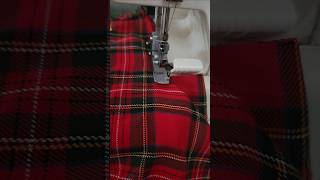 Sewing Tartan Tablecloth For Christmas  Overlocker [upl. by Ailel606]