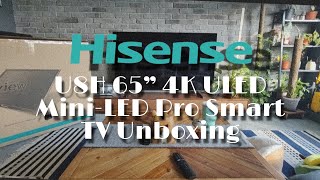 Hisense U8H 65” 4K ULED MiniLED Pro Smart Tv Unboxing  Singapore HDB 4 Room BTO Greenverge  Ep 44 [upl. by Emmuela]