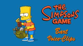 All Bart Simpson Voice Clips • The Simpsons Game • All Voice Lines • Funny • 2007 [upl. by Yelha]