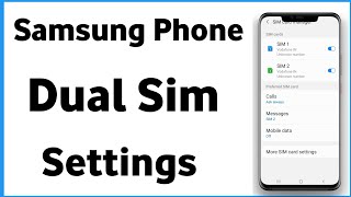 Dual Sim Settings  2 Sim Card Settings  Samsung Sim Setting  Dual Sim Always On Samsung [upl. by Meghann]