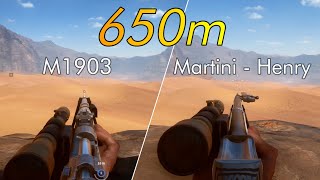 M1903 and MartiniHenry 650m bullet velocity comparison [upl. by Atirehs]