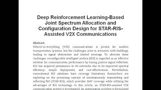 Deep Reinforcement Learning Based Joint Spectrum Allocation and Configuration Design for STAR RIS As [upl. by Andriette]