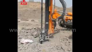 DTH Rock drilling machine borehole drilling rig change drill rods on working site kaishanglobalcom [upl. by Soigroeg]