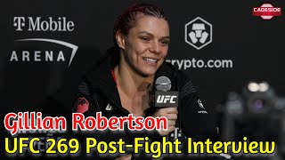 Gillian Robertson Reacts to Eye Gouge From Priscila Cachoeira  UFC 269 [upl. by Gayelord]