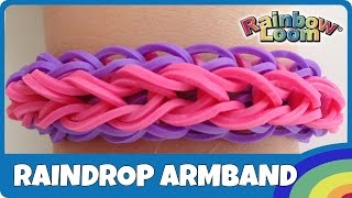 Rainbow Loom RaindropArmband  deutsche Anleitung [upl. by Inaluiak194]