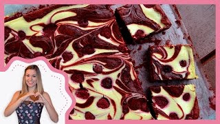 Valentin napi Sajttortás red velvet brownie málnával recepttel  Sütik Birodalma [upl. by Purdy]