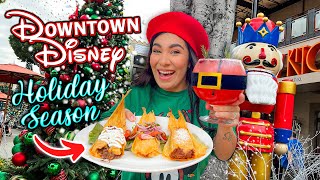 🎄THINGS To Do At DOWNTOWN DISNEY For The CHRISTMAS TIME  Shopping New Foods Decorations  MORE [upl. by Siramad]