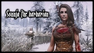 Skyrim Sonja the barbarian Lets play EP02  quotHaldyn amp Blood Horkersquot [upl. by Nnylsaj284]