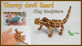 Sculpting Thorny devil lizard  Moloch horridus  using Polymer ClayLife of Clay [upl. by Hoi37]