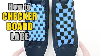 Checkerboard Lacing Tutorial – Professor Shoelace [upl. by Nylaret185]