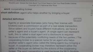 cooperating broker Real Estate License Exam Study Guide AgentExamPasscom [upl. by Uaeb875]