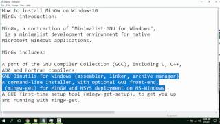 How to install MinGWGCC g compilers on Windows 10 [upl. by Nymassej182]