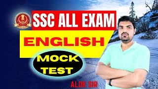 SSC CGL CPO CHSL  previous paper solution for English ENGLISH WITH ALOK SIR lcgl chsl sscbank [upl. by Ancier]