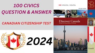 Canadian Citizenship Test 2024 Important Questions amp Answers [upl. by Alan]