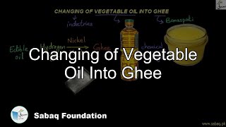 Changing of Vegetable Oil Into Ghee General Science Lecture  Sabaqpk [upl. by Compte]