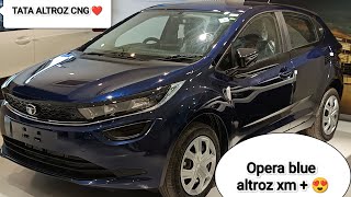 ALTROZ XM  CNG FULL REVIEW 🔥😍  Opera blue color ❤  tatamotors altcoins tata new carreview [upl. by Aicittel]