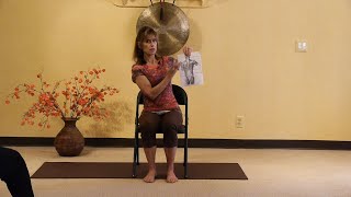 Stretching and Moving the Diamond Thoracolumbar Fascia Chair Yoga Stretches with Sherry Zak Morris [upl. by Natrav]