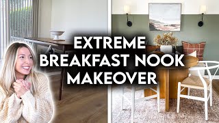 EXTREME BREAKFAST NOOK MAKEOVER  DIY IKEA BENCH SEAT HACK [upl. by Koren169]