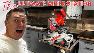 Miter Saw Station Workbench Build Sliding Action Quick Detach and Scrap Solution—Must See [upl. by Altaf]