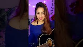 Tomay Dilam Aaj  Shorer Ushnotomo Dine  Guitar cover by Moumita Sarkar [upl. by Kcired]