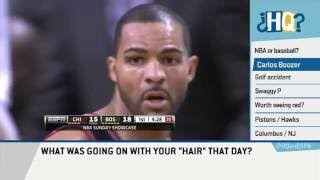 Carlos Boozer Explains Hair on Highly Questionable Interview [upl. by Retsae]