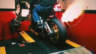 RSV4 On The Dyno  Fire Sc project Exhaust [upl. by Niamrahc677]