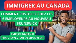 Projet pilote  je vous montre comment postuler chez les 6 employeurs au Nouveau Brunswick [upl. by Akeem]