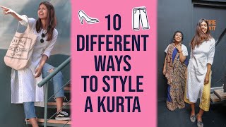 10 Ways To Style Your Kurta  Sejal Kumar [upl. by Annhej77]