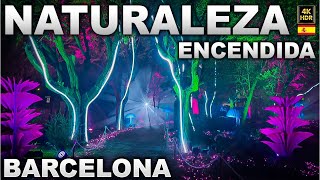 Naturaleza Encendida quotOrigenquot en Barcelona 2023 4k HDR  Natura Encesa barcelonaevents lightshow [upl. by Nydroj]