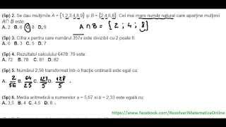 Clasa a VIa  Test initial 1 partea I [upl. by Hobart]