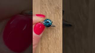 223ct round Australian teal parti sapphire Sydney jeweller Lizunova Fine Jewels [upl. by Murtagh624]