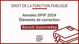 Annales DPIP 2024  Droit de la fonction publique [upl. by Aydidey]