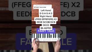 Alexander Rybak  Fairytale Easy Piano Tutorial With Letter Notes Shorts [upl. by Hurff24]