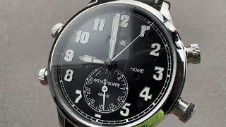 Patek Philippe 5520P Alarm Travel Time Calatrava Pilot 5520P001 Patek Philippe Watch Review [upl. by Ayet]