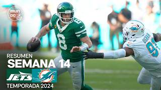 New York Jets vs Miami Dolphins  Resumen NFL en español  Semana 14  NFL Highlights 2024 [upl. by Ettenim542]