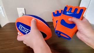 Honest Review of Funwares GripZone HookandLoop Football with 1 Ball and 2 Gloves [upl. by Levan]