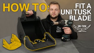 HOW TO FIT A RHINOX UNI TUSK  Utility Bucket Blade [upl. by Akemehs]