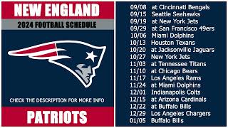 2024 New England Patriots Football Schedule [upl. by Marc809]