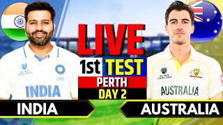 India vs Australia 1st Test Day 2  IND vs AUS Live Match  Live Cricket Match Today 3rd Session [upl. by Yennej]