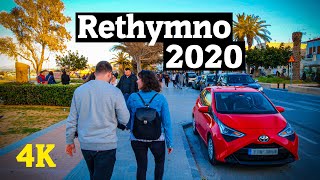 Rethymno Crete Walking tour 2020 4K UHD 👢 [upl. by Krakow]