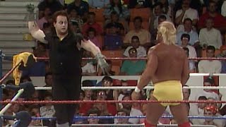 Hulk Hogan vs The Undertaker for the first time Hulkamania 6 July 29 1991 [upl. by Aikemot]