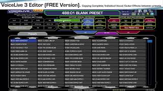 VoiceLive 3 Copy CompleteIndividual GuitarVocals Effects using VoiceLive 3 Editor FREE Version [upl. by Alyn]