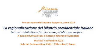 La regionalizzazione del bilancio previdenziale italiano [upl. by Ytima]