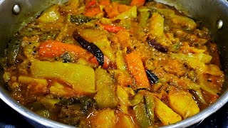 নিরামিষ পাঁচমিশালী সবজি রান্নার রেসিপি  Mix Vegetable Pure Veg Recipelipiskitchen [upl. by Jase]