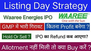 Waaree Energies IPO Listing Day Strategy  Waaree Energies IPO Hold Or Sell [upl. by Wivinah689]