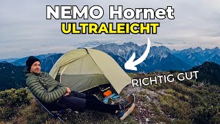 Ultraleicht Zelt TEST Nemo Hornet Osmo  Semifreistehend [upl. by Sibie925]