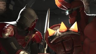 Injustice 2  Robin Vs Hellboy  All IntroOutro Clash Dialogues Super Moves [upl. by Lura849]